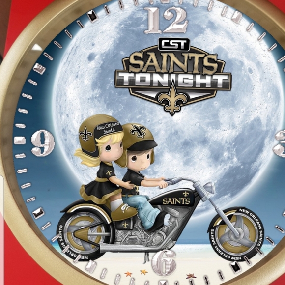 Precious moments nfl saints led light clock - Picture 4 of 5